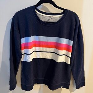 Talbots Striped Navy Sweater